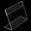 Clear Acrylic Sign Holders with Slanted Back, Adjustable Desk Display