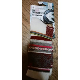 Smartwool Dazzling Wonderland socks large L LG crew Sweater merino wool Red