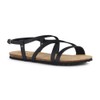 Geox Girls' D Brionia Low B Flat Sandal, black