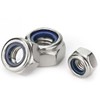 M6 Nylon Insert Lock Nuts, M6-1.0 Nylon Locknuts 304 Stainless