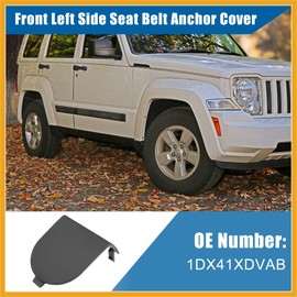 Partuto 1Pcs Front Left Side for Seat Belt Anchor Cover for Jeep Liberty 2009-2012 for Dodge Black Replacement