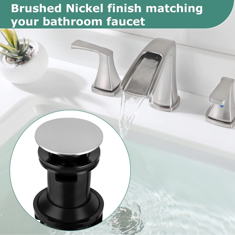 PARLOS Pop Up Drain Stopper with Overflow for Bathroom Sink