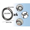 ZoeTekway Pack of 4 Snap Hooks, Zinc Alloy Ring Carabiner,