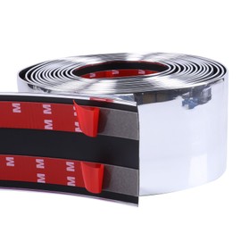 SBWLKJ 2"(50mm) Automotive Chrome Trim Molding 10FT Heavy Duty Car Side Moldings Self Adhesive UV Protected Scratch-Proof for Truck RV Boat Exterior Interior Body Door Window Bumper