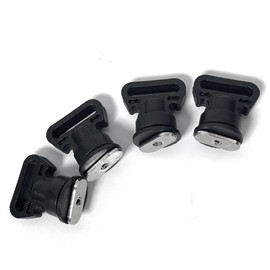 FUZIDDN Heavy-Duty Kayak Track Mount Tie Downs – 304 Stainless Steel Vertical Tie Downs with IP67 Waterproof Seals | 4-Pack for Cooler, Crate & Accessories | Fits 1"/1.5" Rails (Wilderness Systems)