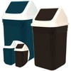 Square Waste Bin 25L for Bathroom, Cafe, Office Dark Brown