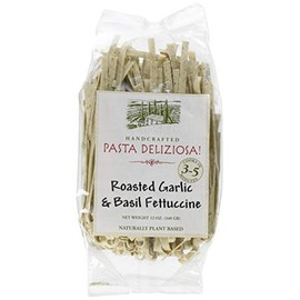 Pasta Deliziosa! Handcrafted Pasta, Roasted Garlic & Basil Fettuccine, 12 Ounce