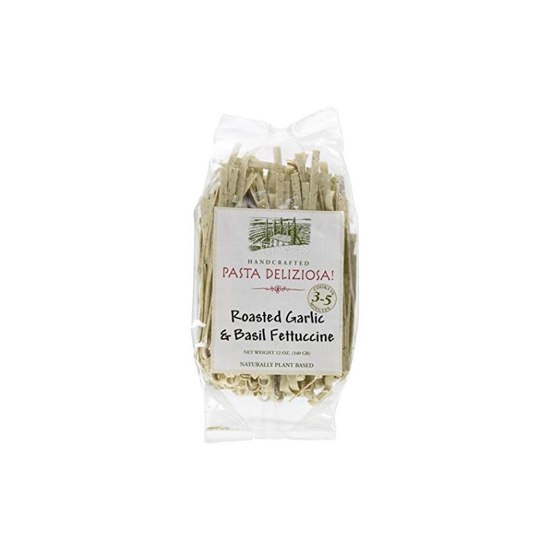 Pasta Deliziosa! Handcrafted Pasta, Roasted Garlic & Basil Fettuccine, 12