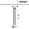 KIRCHHOFF 98848318 Immersion Pipe for Siphon 30 cm Chrome, Pipe
