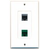 RiteAV 1 Port Cat6 Ethernet Green 1 Port RJ45 Shielded