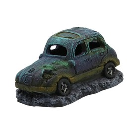 Sosoport Fish Tank Decor Resin Shrimp House Undersea Wreckage Ornament Lifelike Aquarium Cave