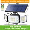 intelamp Solar Lights Outdoor, 3 Head Solar MotionSensor Lights for