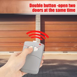 Kingdder 4 Pcs 2 Channel Gate Opener Remote Compatible with Multicode Linear MCS412001 10 Dip 300mhz Garage Door Opener Remote Control Transmitter with Sun Visor Clips