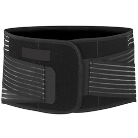 Breathable Waist Protection Compression Steel Plate Back Support Belt Lumbar Fixed BeltL Black