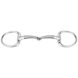 SPRENGER SATINOX Olive Head Snaffle 14 mm Single Broken Rustproof Stainless Steel 135 mm Width