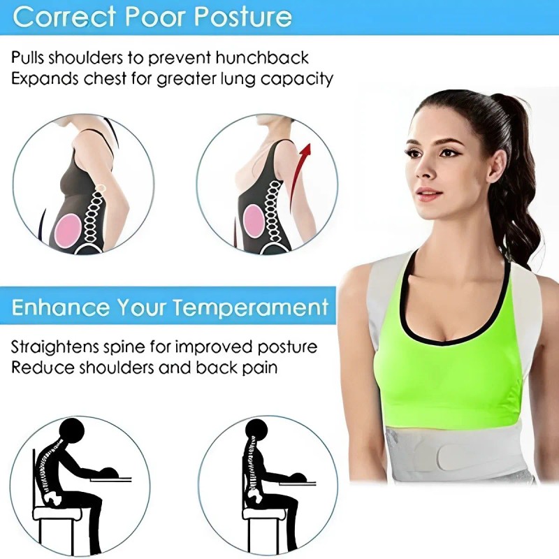 Chaleco Corrector De Postura Con Imanes Para Hombre Y Mujer