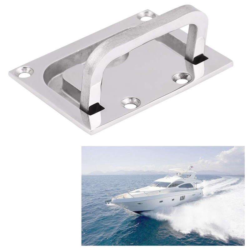 Boat Hatch Handle Flush-Mounted Hatch Cabinet Lifting Handle Stainless Steel