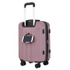 Travelers Club Chicago Plus Hardside Luggage, Mauve, 20" Carry-On