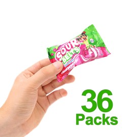 Zazer's Sour Belts Candy – Individually Wrapped Candy for Freshness – Strawberry Flavor – Low Fat, Low Sodium Sweets – Kosher Candies – Best Gift For Children (Pack of 36, NET WT 32.4 OZ, 900g)