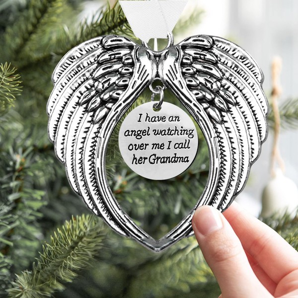 Christmas Memorial Hanging Ornaments Angel Wings, Memory Gifts Pendant I