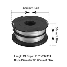 19pcs 1.65mm Strimmer Spool for Black and Decker DF-065 Strimmer Wire Strimmer Spool Replacement Spool Strimmer Spool for GH710 GH700 GH750