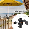 Parasol Holder Balcony Railing with Hooks, Diameter 25-38 mm Balcony