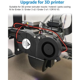 GDSTIME 50mm x 15mm Blower Fan 24V High Speed, 5015 Part Cooling 24 Volt Fans Dual Ball Bearing Brushless DC Turbo 2-Pin 8500 RPM for 3D Printer, 2-Pack