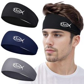 Sweat Bands Headbands Men Headbands for Men Women Sweatbands for Men 3pcs Head Bands Mens Cooling Running Men's Headband Christian Jesus Cross Sport Workout Headbands for Men Women Hairband Athletic