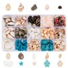 arricraft 15 Styles Shell Beads, Ocean Theme Beads Set, Natural