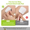TENS Unit Replacement Pads, 20PCS 2"x2" Electrode Pads, Reusable Self-Adhesive