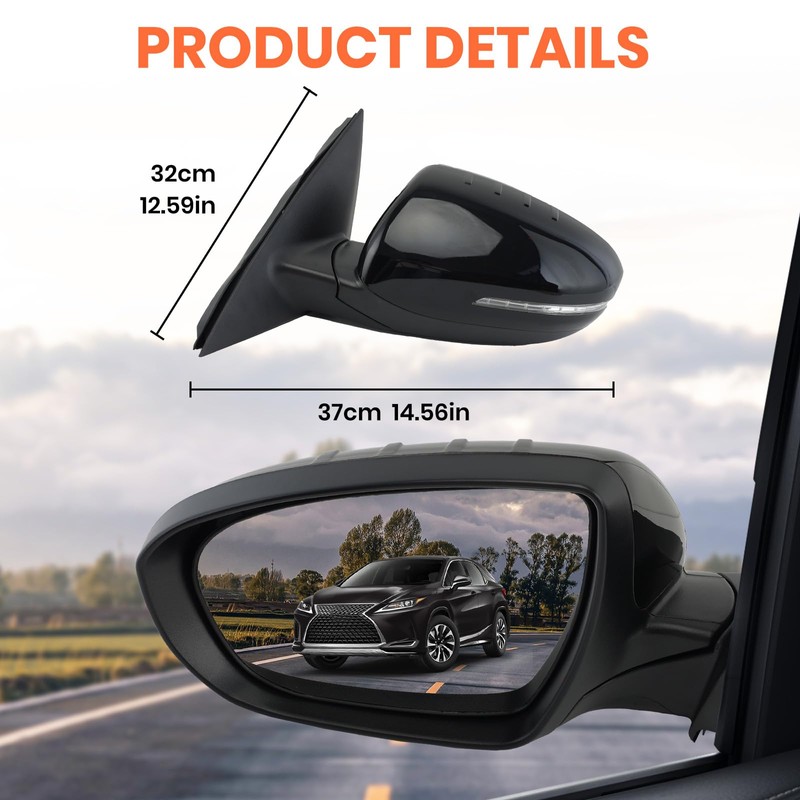Left Driver Mirror Compatible with 2014 2015 Kia Optima Mirrors