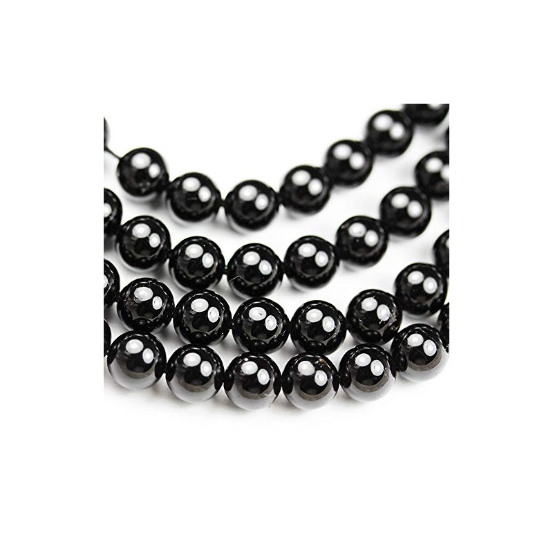Black Tourmaline 8mm Natural Gemstone Beads for Making Jewellery Energy