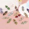 sourcing map 5Pcs Rhinestone Crystal Applique Handmade Beaded Patches