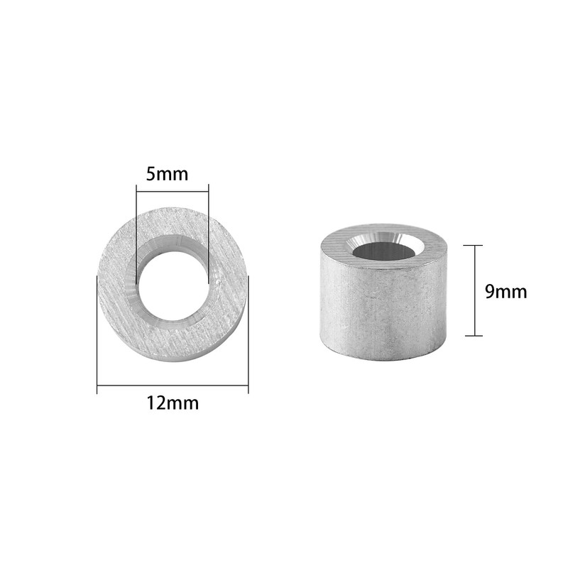 3/16" (5mm) Wire Rope Stop Loop Sleeve Round Crimps for