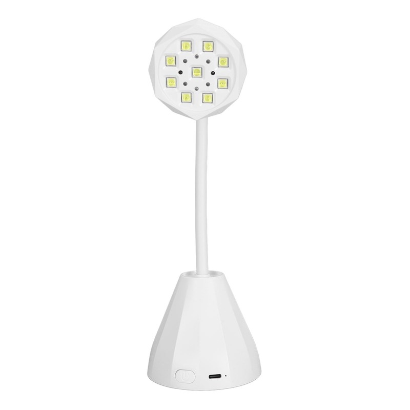 27W Gooseneck Nail Lamp with 9pcs Lamp Chips Flexible Gooseneck