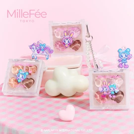 Milfi Puffy Tear Bag Palette, Mezzo Piano Limited Package N02, Strawberry Pink, Eye Shadow, Concealer, Cream Liner, Glitter, Yebe, Narmiya, Berrier-chan, Blueberrier-chan