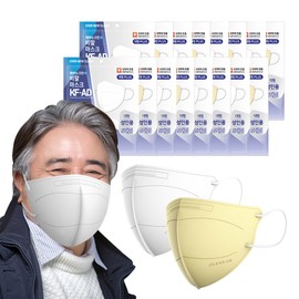 Revens Evernew Clean Bird Beak Summer Droplet Blocking Mask (KF-AD) (Extra Large/Easy) 100 packs, B. White / 리벤스 에버뉴크린 새부리형 여름용 비말차단마스크(KF-AD)(특대형/얼큰이용) 100입, B.화이트