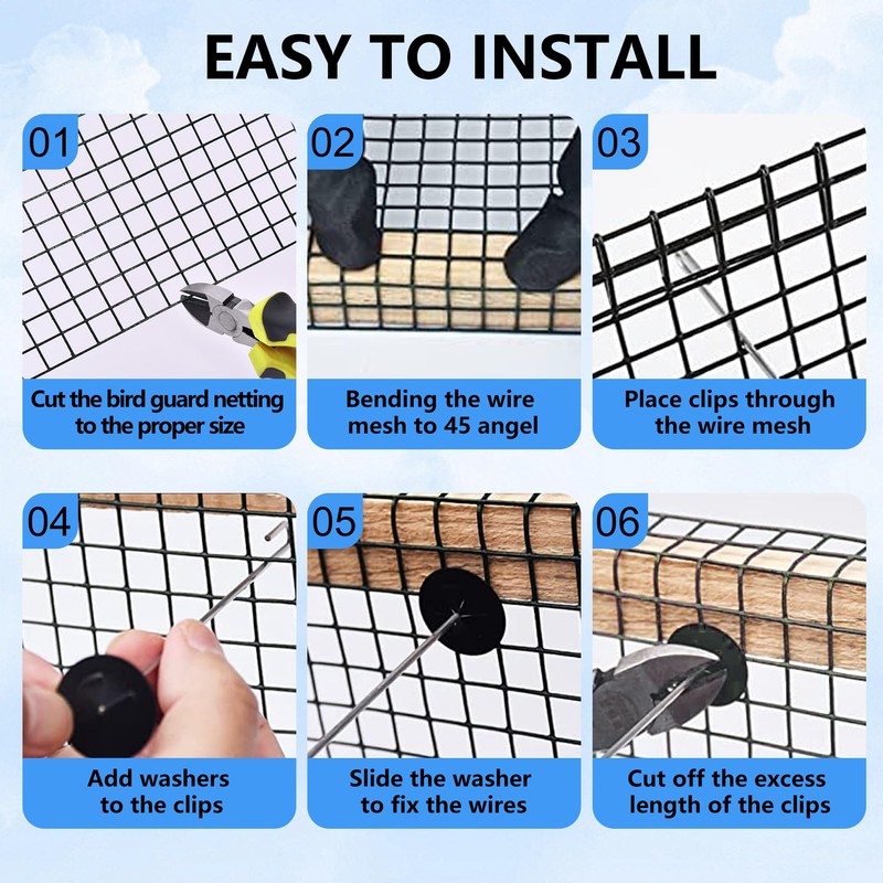 6in X 100ft Critter Guard for Solar Panels, 1/2inch PVC