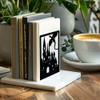 Peacoblue Metal Bookends for Shelves Room Decorative, Creative Heavy Duty