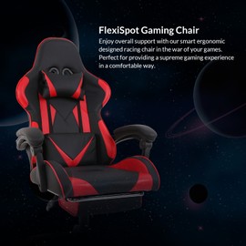 Flexispot Gaming Chair Racing PU Massage Executive Office Computer Desk Seat Swivel Red