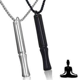 MMDOCO Pack of 2 Makya, Men's Gifts, Spiritual Gifts, Makya V2 Necklace, Breath Necklace, Mindfulness Chain, Chain Anxiety Breath Chain, Breathing Chain, for Men Gift, Stainless Steel