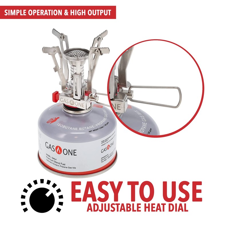 Gas One Backpacking Camping Stove - Pocket Rocket Stove with