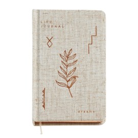 Miquelrius - Logbook Notebook (92 x 144 mm) - 100 Smooth White Sheets - Linen Lined Cardboard Cover - Stamping Details and Copper Tint Cut
