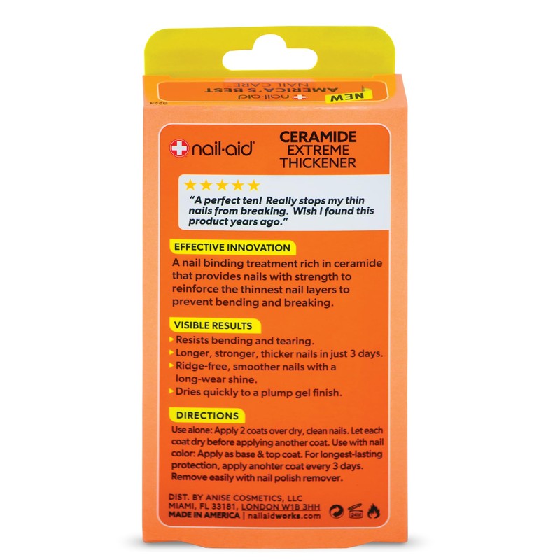 Nail-Aid Ceramide Extreme Thickener - Nail Strengthener - Ridge-Free, Long-Wear