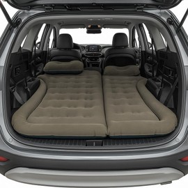 Wakeman Outdoors Inflatable Mattress - Car Air Mattress for SUV or Tent with Aux Outlet Pump and 2 Inflatable Pillows - Car Camping Gear (Gray)