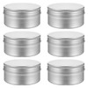 Qianyu 6 Pcs 2.7oz Aluminum Tin Cans with Screw Lid
