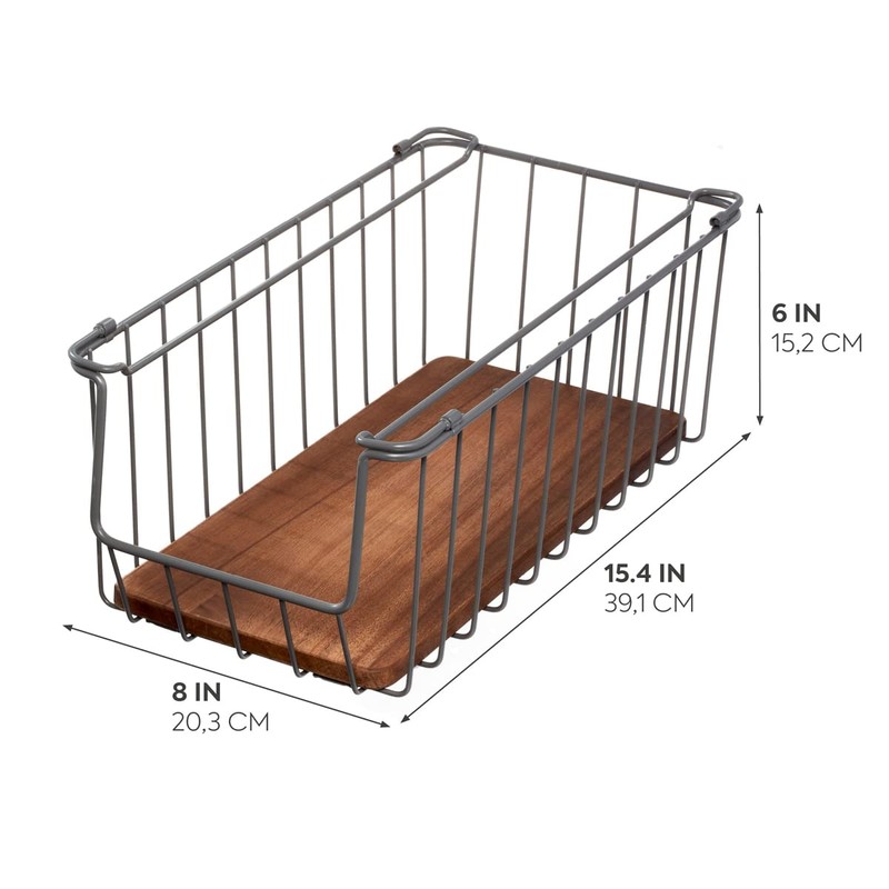 The Ría Safford Collection by iDesign Open Front Wire Basket