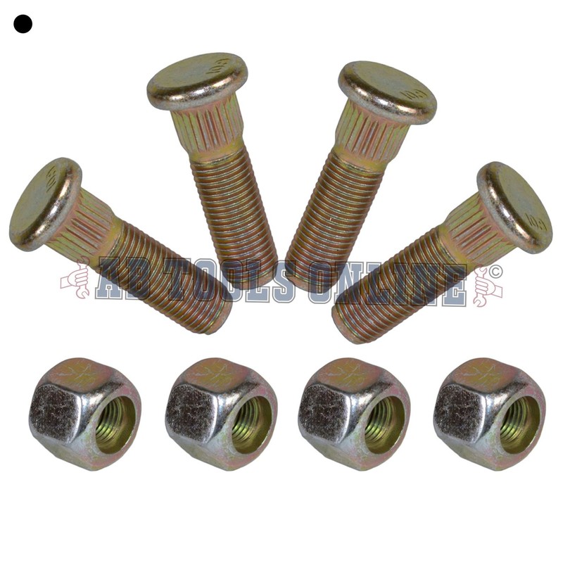 Pack of 4 3/8" UNF Wheel Studs And Nuts For