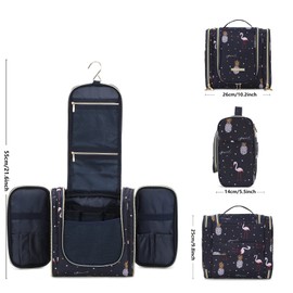 Hanging Toiletry Bag for Women, Lychii Cosmetic Makeup Bag Travel Organizer, Large