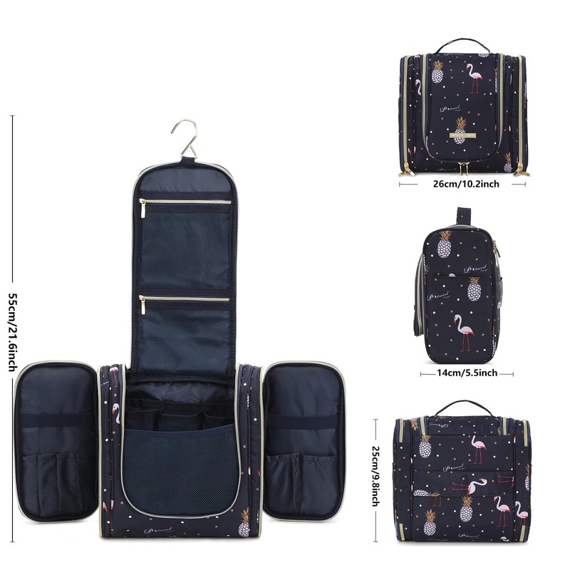 Hanging Toiletry Bag for Women, Lychii Cosmetic Makeup Bag Travel